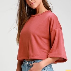 Cropped rust t-shirt